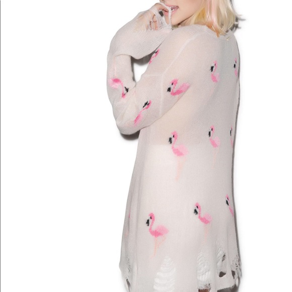 Wildfox Sweaters - Wildfox Miami suburb flamingo Lenon sweater